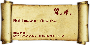 Mehlmauer Aranka névjegykártya